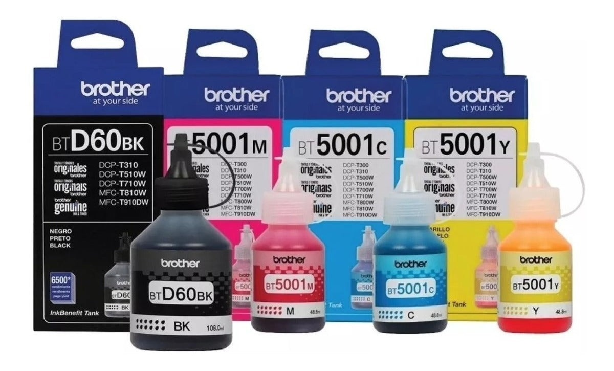 Brother BTD60 and BT5000 Ink Bottles for DCP- T-310 T-510W  T710W T910W Ink Tank Printers