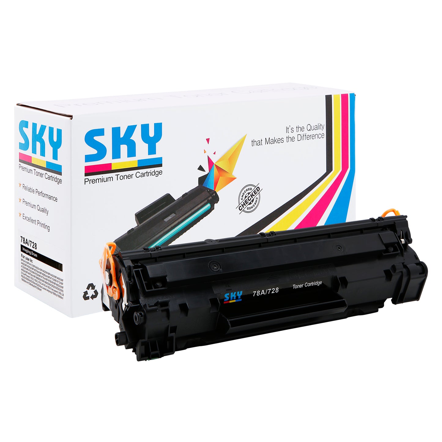 SKY 78A Toner Cartridge CE278A  for LaserJet Pro M1536dnf, M1537dnf, M1538dnf, M1539dnf, P1566, and P1606dn