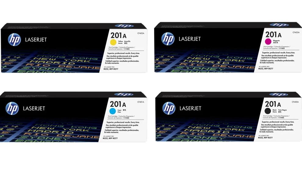 201A Toner Cartridges - 4 Color Set   for HP Colour LaserJet Pro M252, M274 and M277