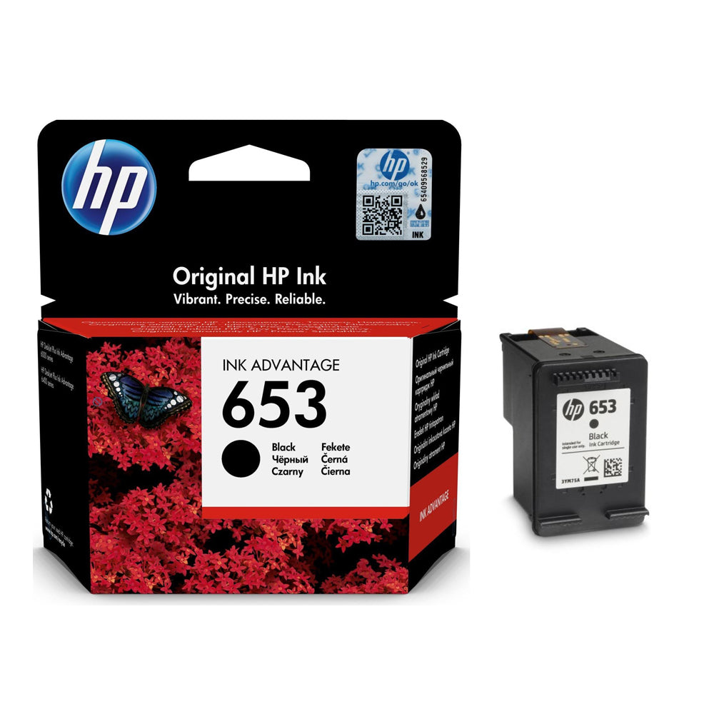 HP 653 Ink Cartridge for  HP Deskjet Plus Ink Advantage 6075 and 6475