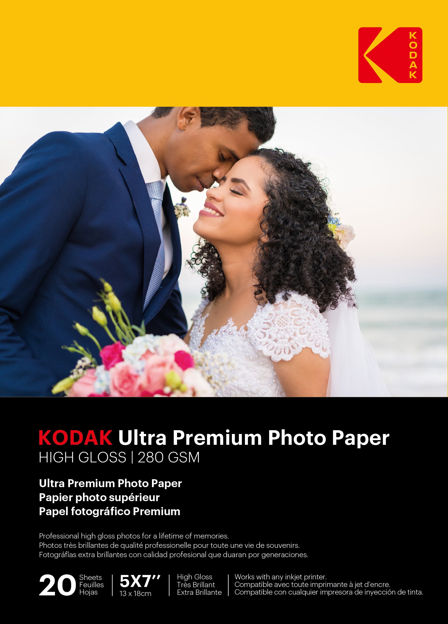 Kodak Ultra Premium Photo Paper 280gsm  5R  - 5" x 7"  20 Sheets