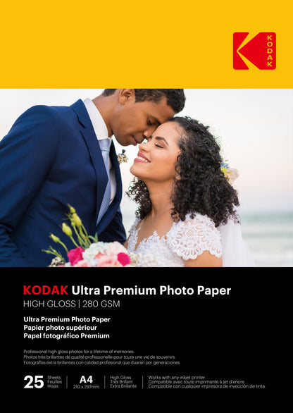 Kodak Ultra Premium Photo Paper 280gsm  A4  25 Sheets