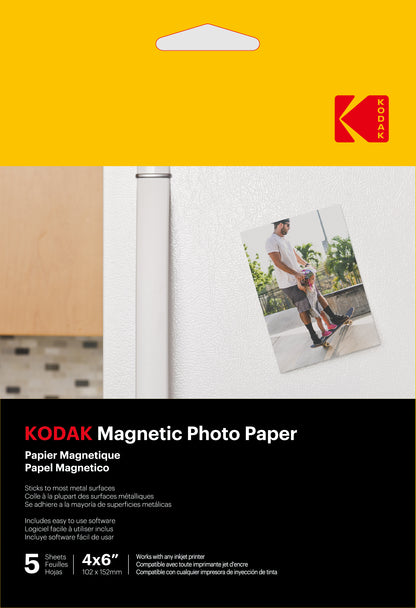 KODAK Magnetic Photo Paper 4R - 4 x 6"  size  5 sheets