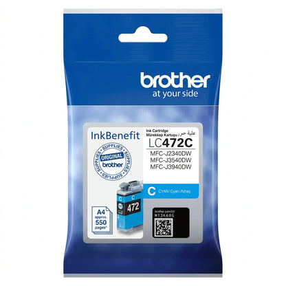 Brother LC472 Cyan Ink Cartridge for Brother  MFC-J2340DW J3540DW and J3940DW Printers