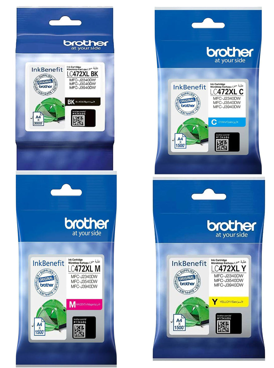 Brother LC472XL High Capacity 4-Color Ink Cartridge Set for Brother MF ...