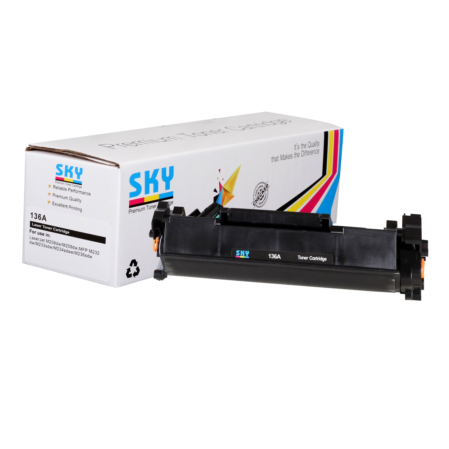 SKY 136A  Compatible Toner Cartridge for HP Laserjet M211, MF236 Printers 1150 pages