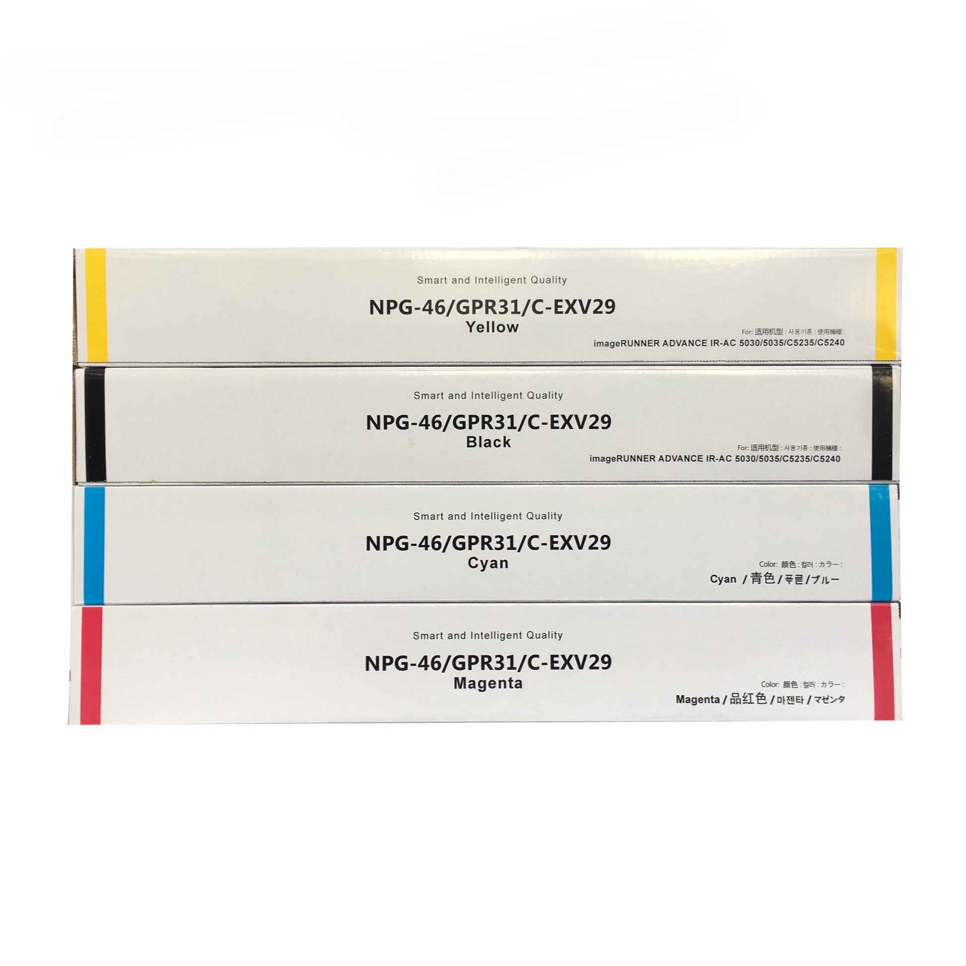 SKY CEXV29 4 Color set Toner Cartridge  for Use in IR Adv C5030 C5035 C5235 C5240