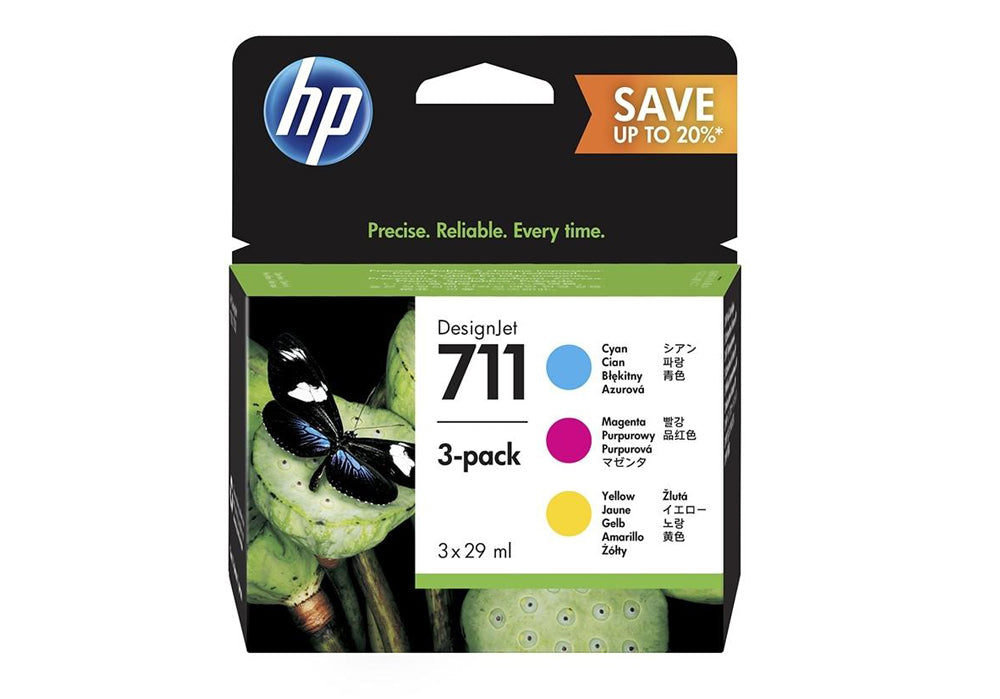 HP 711 -3 Color Multipack  Ink Cartridge P2V32A