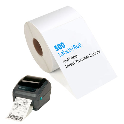 SKY 4" X 6" - 100mm x 150mm 500 Labels per Roll White Direct Thermal Shipping Labels Address Labels