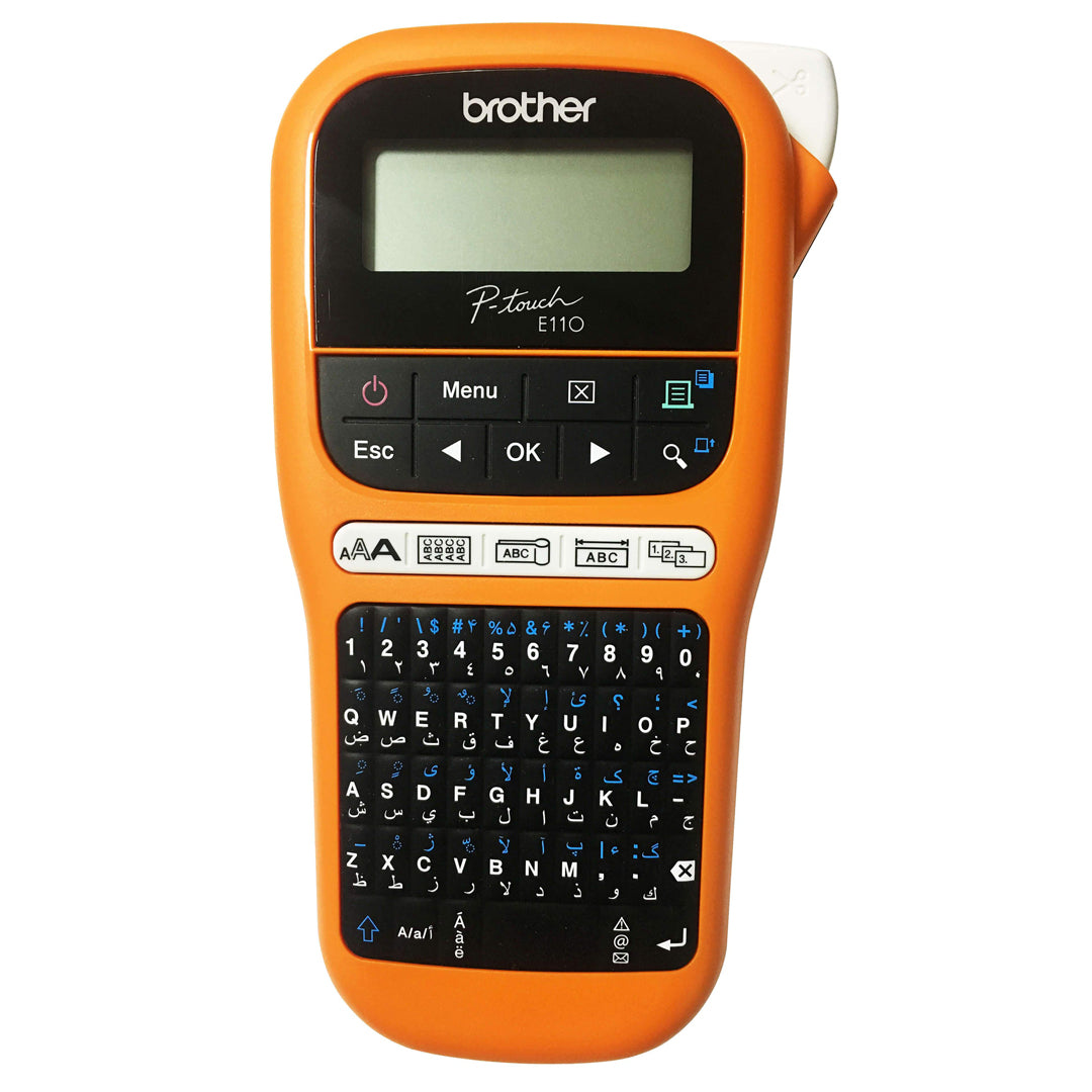 Brother PT-E110VP Handheld Electrician Label Printer with Arabic/English Keypad