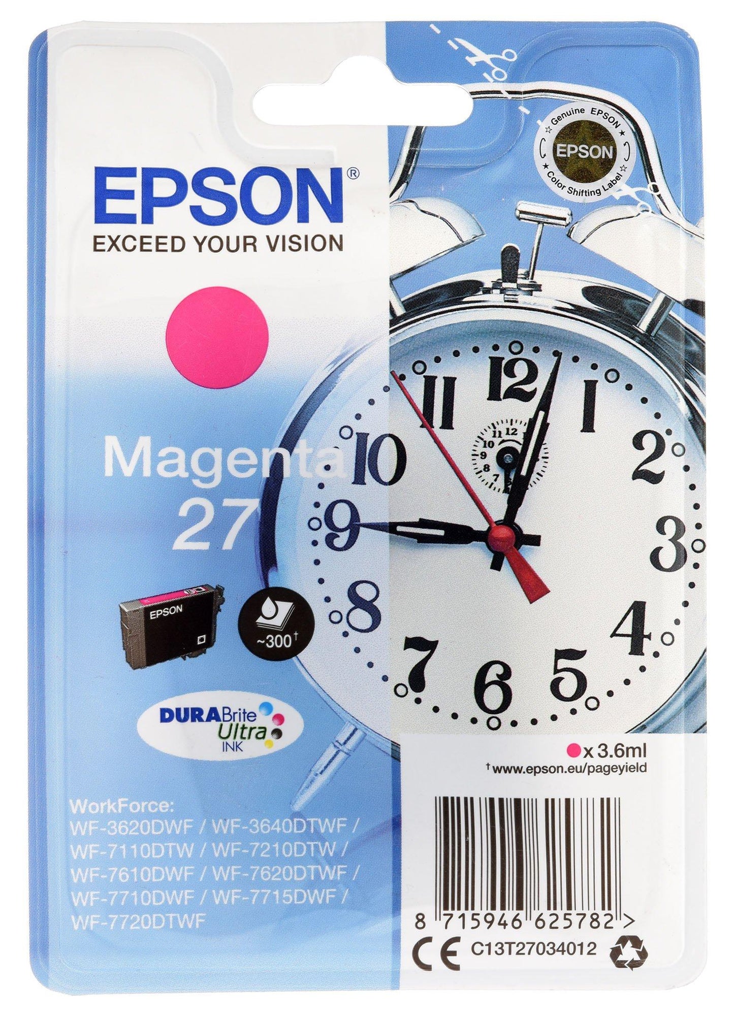 Epson 27 Ink Cartridge for Epson Workforce WF-7620 Multifunction Printer