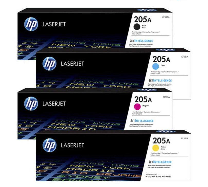 HP 205A Toner Cartridges for HP Colour LaserJet Pro M180, M181 and M154