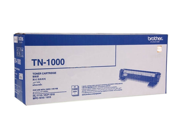 Brother TN-1000 Toner Cartridge for  HL-1110 HL-1210W DCP-1510 DCP-1610W MFC-1910W MFC-1815 MFC-1810