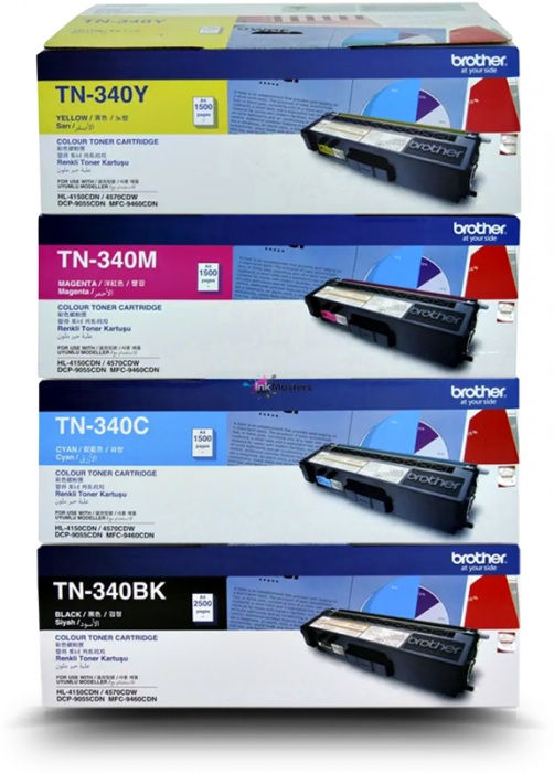 Brother TN-340 Toner Cartridges for HL-4150 HL-4570 MFC-9460 and MFC-9970